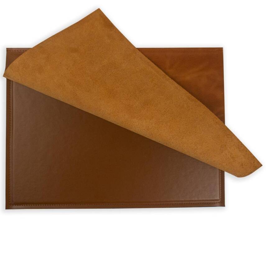 Yazı Altlığı Sert Kapaklı Crazy Deri 30x40 Taba - 4