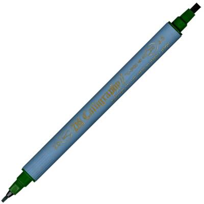 Zig Calligraphy Pen Double Tip 2 mm + 3.5 mm 040 Green