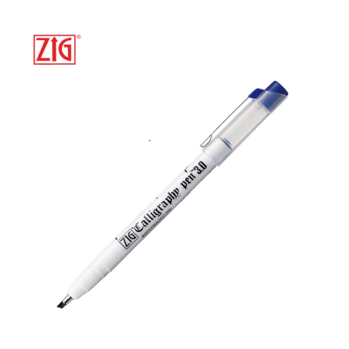 Zig Calligraphy Pen Kaligrafi Kalemi 3.0 mm Mavi - 1