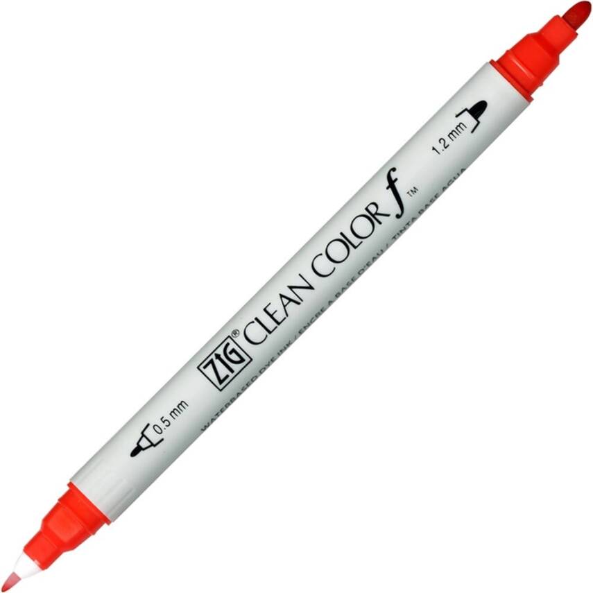 Zig Clean Color F Çift Uçlu Marker Kalem 020 Red - 1