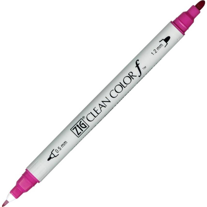 Zig Clean Color F Double-Ended Marker Pen 027 Dark Pink - 1