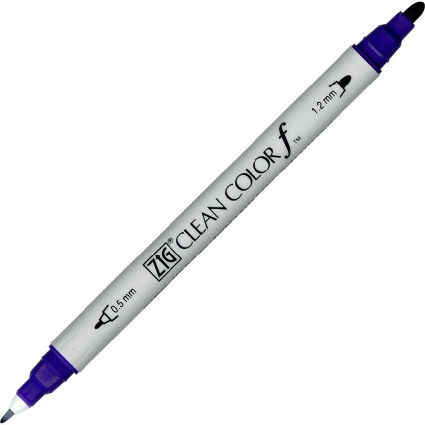Zig Clean Color F Double-Ended Marker Pen 084 Deep Violet - 1