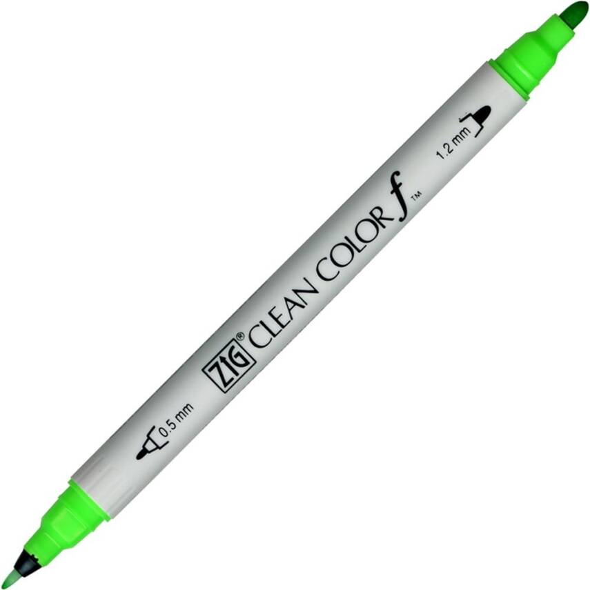 Zig Clean Color F Double-Ended Marker Pen Fl 004 Fl Green - 1