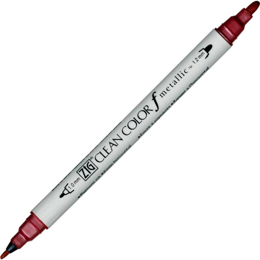 Zig Clean Color F Metallic Double-Ended Pen 126 Red - 1