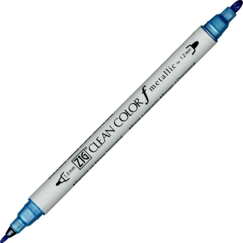 Zig Clean Color F Metallic Dual-Ended Pen 125 Blue - 1