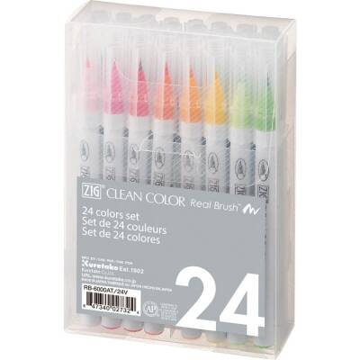 Zig Clean Color Real Brush Fırça Uçlu Marker Kalem Set 24 'Lü - 1
