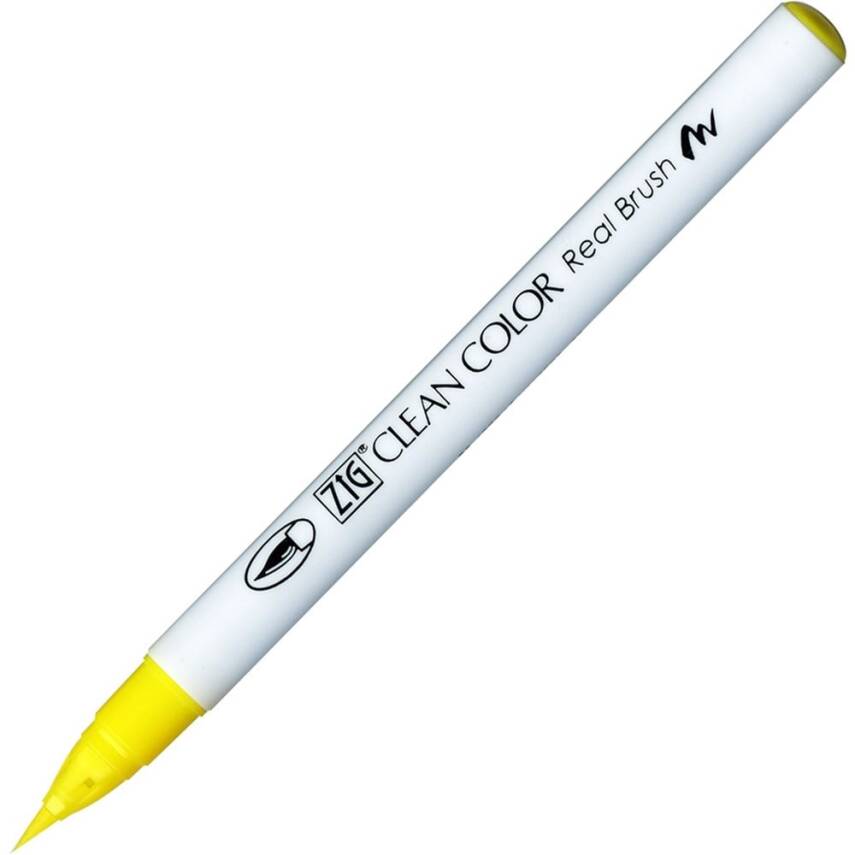 Zig Clean Color Real Brush Marker Pen 051 Lemon Yellow - 1