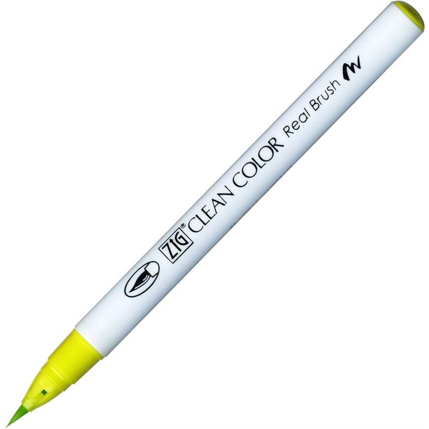 Zig Clean Color Real Brush Marker Pen 053 Yellow Green - 1