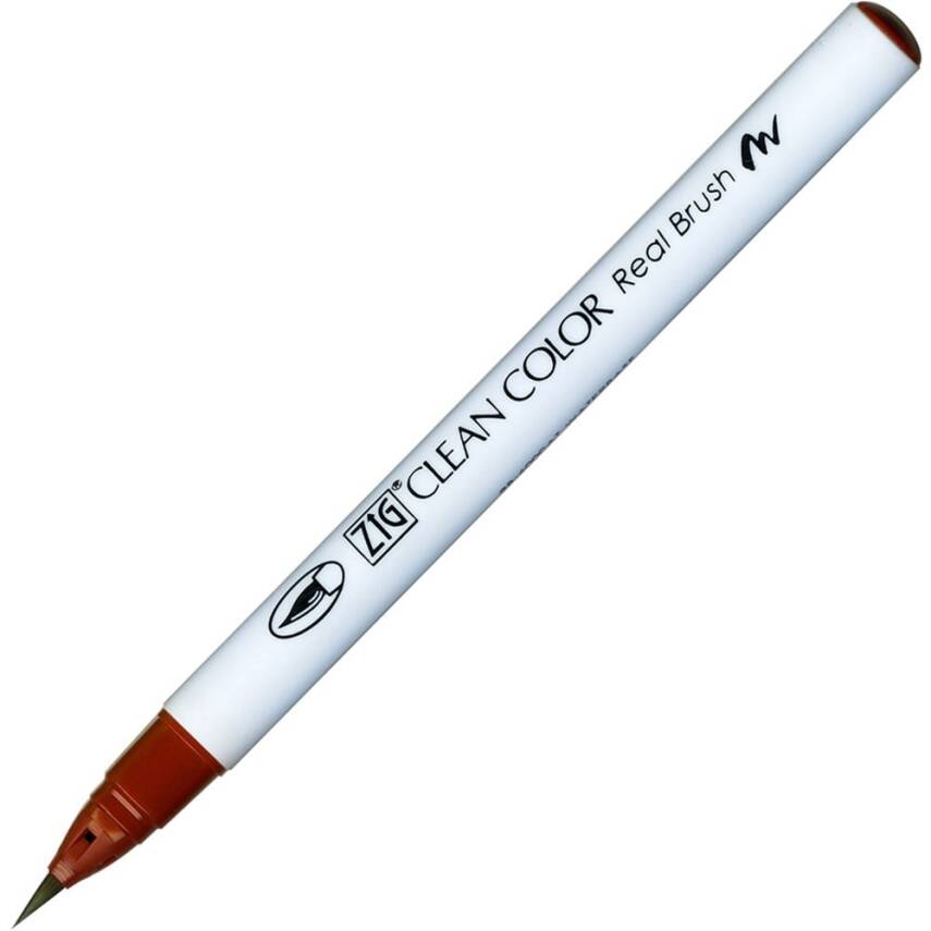 Zig Clean Color Real Brush Marker Pen 060 Brown - 1
