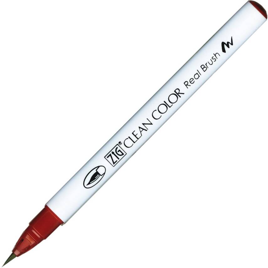 Zig Clean Color Real Brush Marker Pen 260 Deep Red - 1