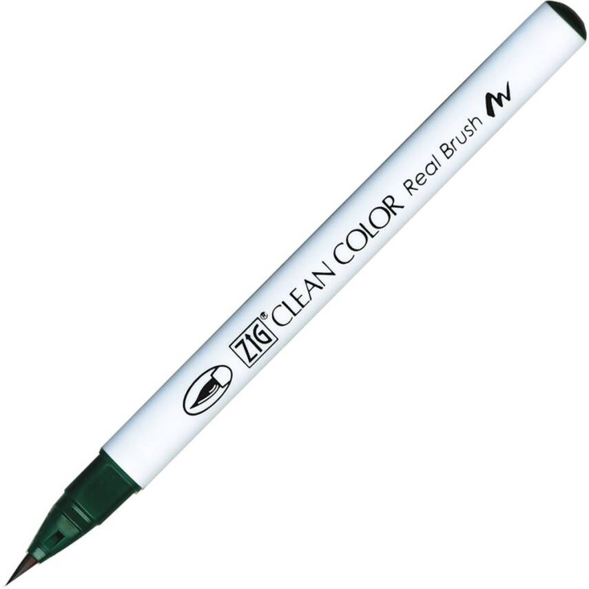 Zig Clean Color Real Brush Marker Pen 400 Mauve Green - 1