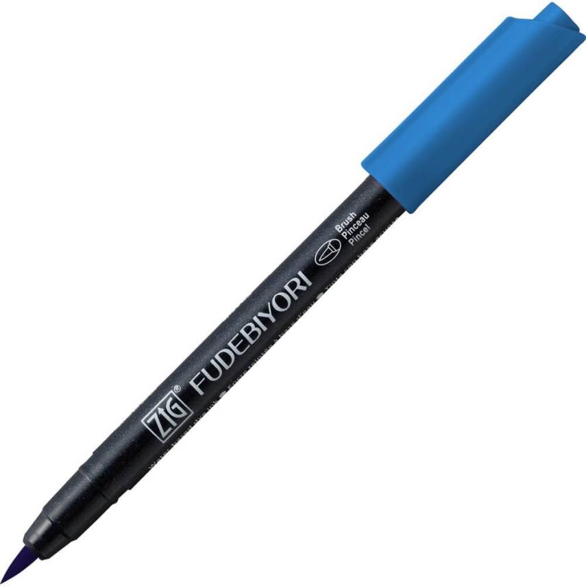 Zig Fudebiyori Brush Cbk-55n 034 Dull Blue - 1