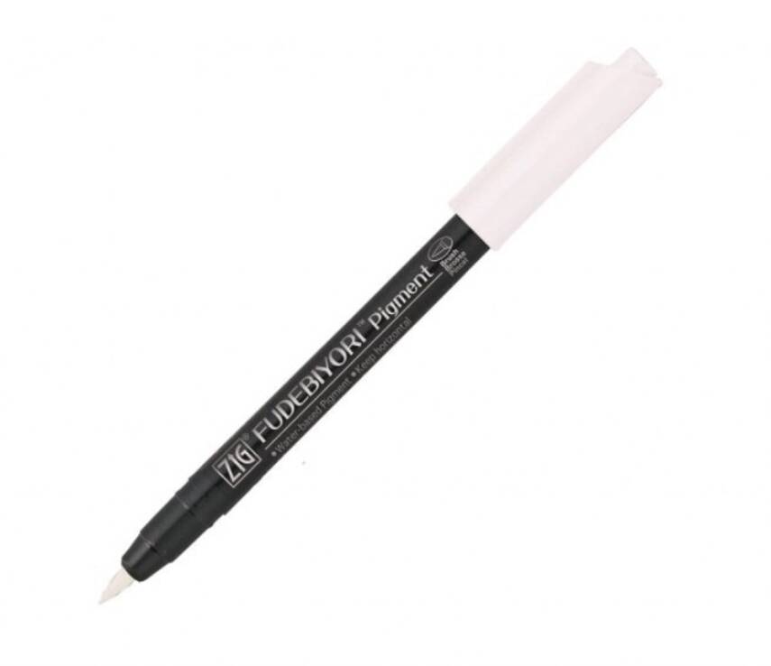 Zig Fudebiyori Brush Cbk-55p Pigment White - 1