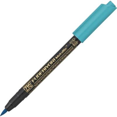 Zig Fudebiyori Metallic Brush Pen Gilded Brush Tip Marker Pen 125 Blue - 1