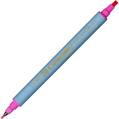 Zig Kaligrafi Kalemi Çift Uçlu 2 mm + 3.5 mm 025 Pembe