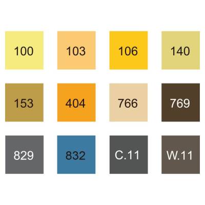 ZIG Kurecolor Mangaka Fine & Brush Set of 12 - 2