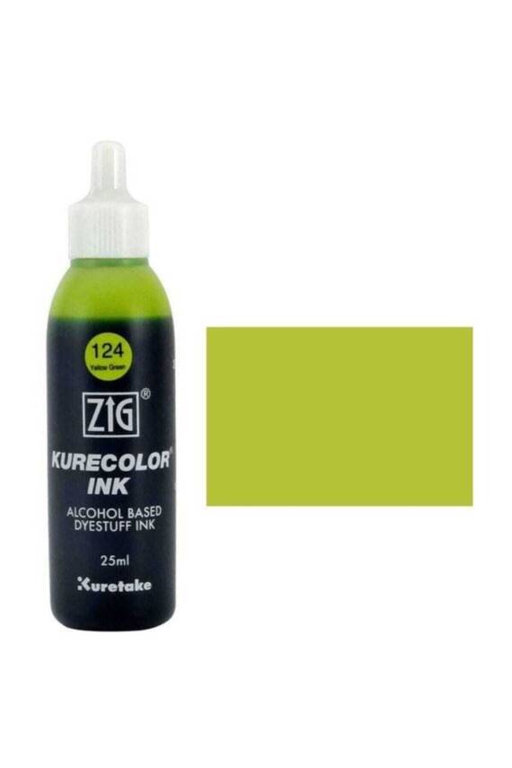Zig Kurecolor Mürekkep 25 ml 124 (125) Yellow Green - 1