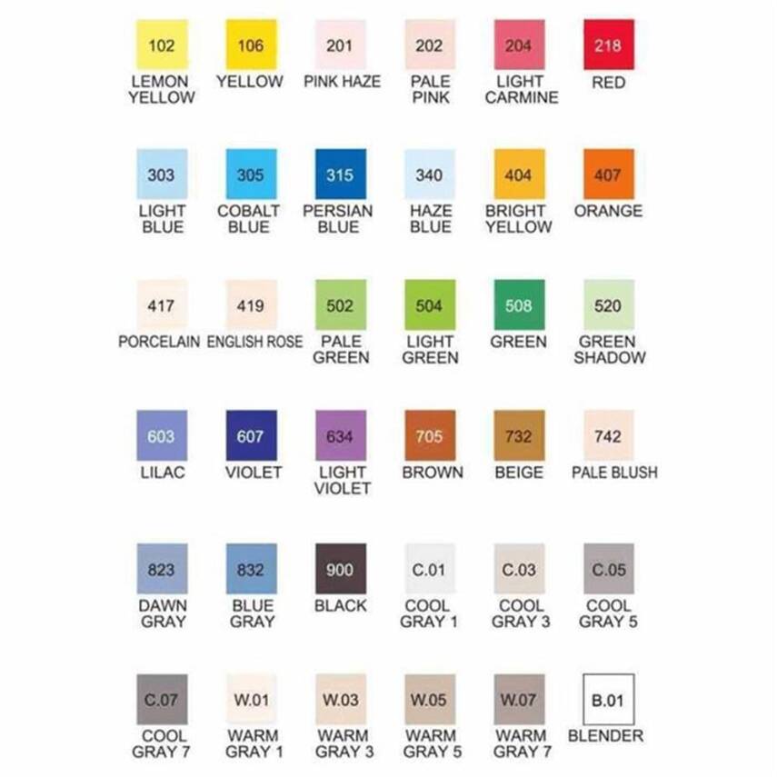 Zig Kurecolor Twin S Marker Set of 36 KC-3000 - 2