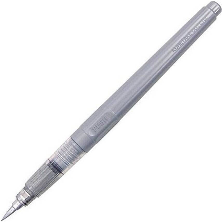 Zig Kuretake Fude Pen - 'Chuji' - Silver - 1