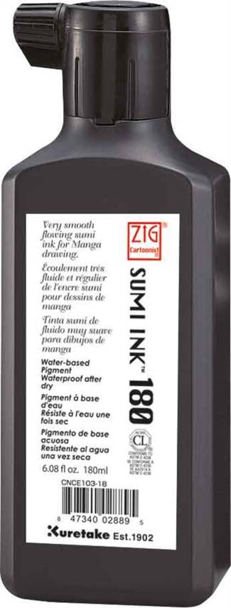 Zig Mangaka Sumi Mürekkep Siyah 180 ml. Cnce103-18 - 1