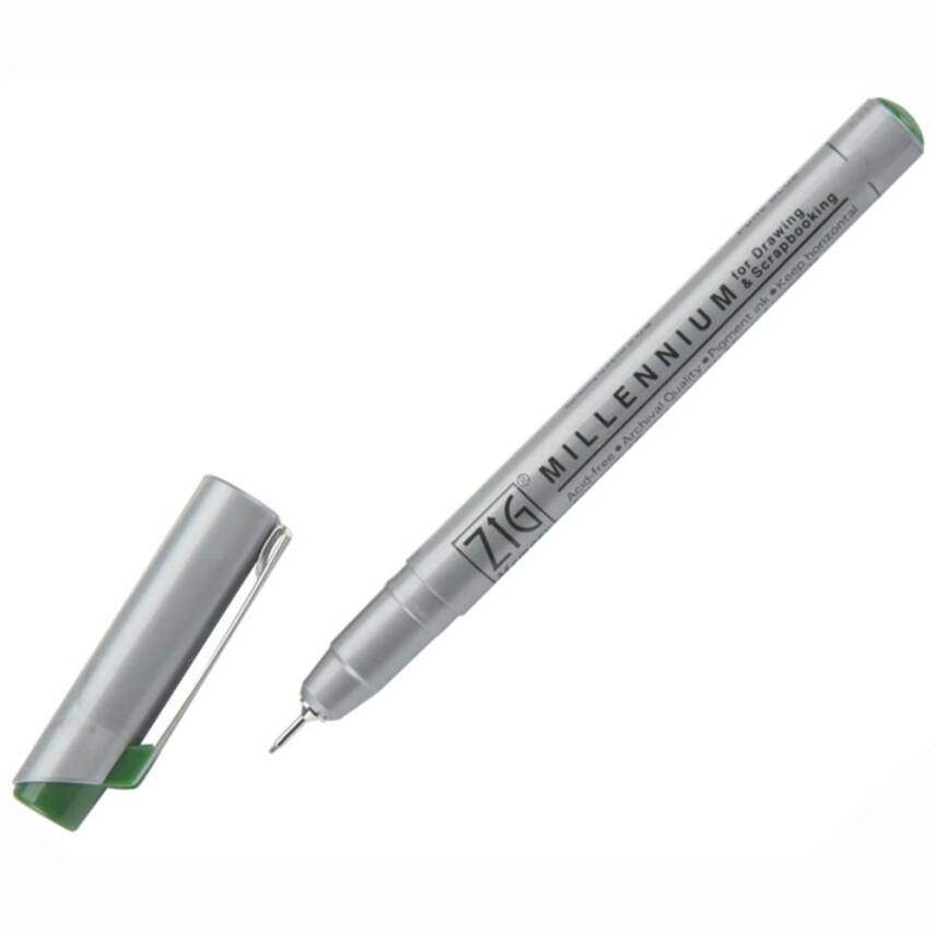 Zig Millennium Teknik Çizim Kalemi 0.3 mm Pure Green 040 - 1
