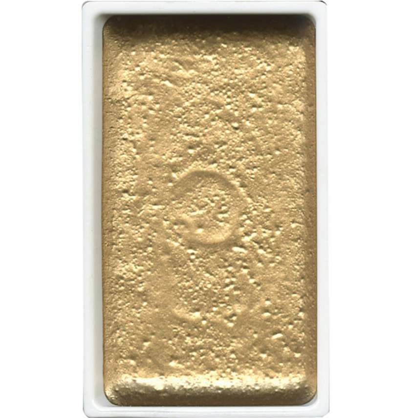 Zig Watercolor Pigment Gansai Tambi Tablet Gold No:90 - 1